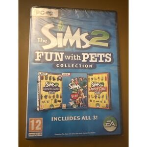 The Sims 2 Fun with Pets Collection PC DVD EA Games 3-in-1 Expansion Stuff Pack